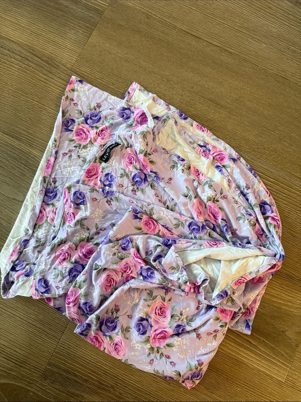 NWOT Lev Baby Eliza lilac floral swaddle blanket